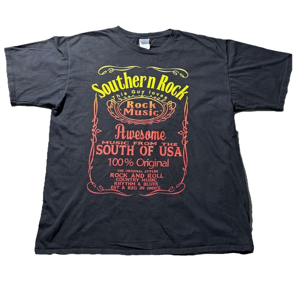 Southern Rock Graphic T Shirt Mens XL Black Music Tee